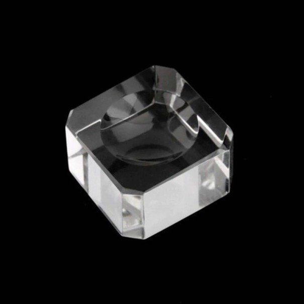 Socle en verre pour boules S