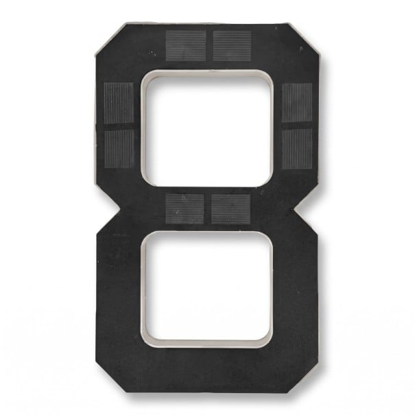 Solar LED House Number Illuminated Sign with House Number Size 23 cm ABS Plastic Black Finish For Facade Fence and Gate of Family House 1