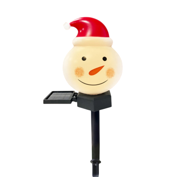 Solar Light 29 cm Garden Stake with Snowman 12 cm Waterproof Outdoor Solar LED Light Lawn and Winter Garden Decoration 1