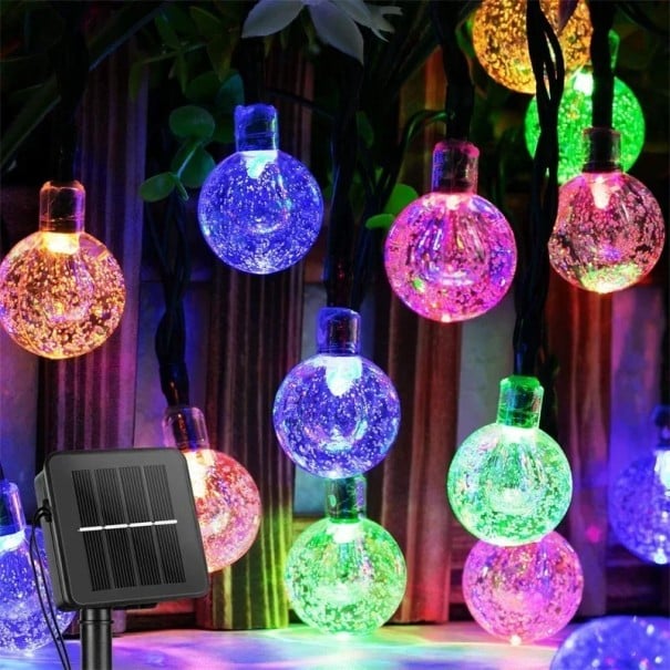 Solar String Lights 6.5 m Outdoor Solar LED Lighting 30 LEDs Waterproof Decorative Light for Garden Terrace Balcony Celebrations colourful