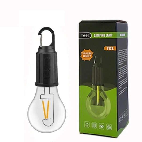 Solarbetriebene LED Campinglampe mit Haken 180 mm USB-C Aufladung IPX4 wasserdichte tragbare Taschenlampe für Outdoor und Camping