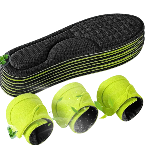 Solares para calçado 4 pares Cor neutra Solas em espuma para conforto e alívio ao caminhar Tamanho universal Masculino e feminino Uso diário preto 39-40