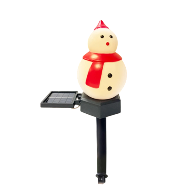 Solarlicht 29 cm Gartenstecker mit Schneemann Wasserdichtes Außen-LED-Licht 10,5 cm Figur Dekoration für Rasen und Hof