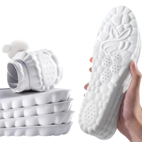 Solas para sapatos de cor neutra Almofadas de espuma macia Apoio ortopédico Amortecimento de impactos Design respirável Cortáveis Uso universal cinzento 35-36