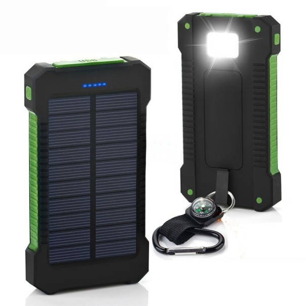 Solenergibank med ficklampa 30 000 mAh