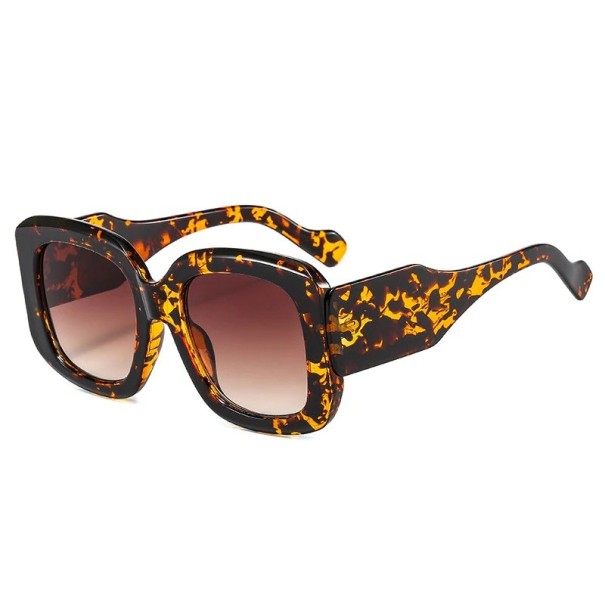 Solglasögon för kvinnor E1387 leopardmönstrad
