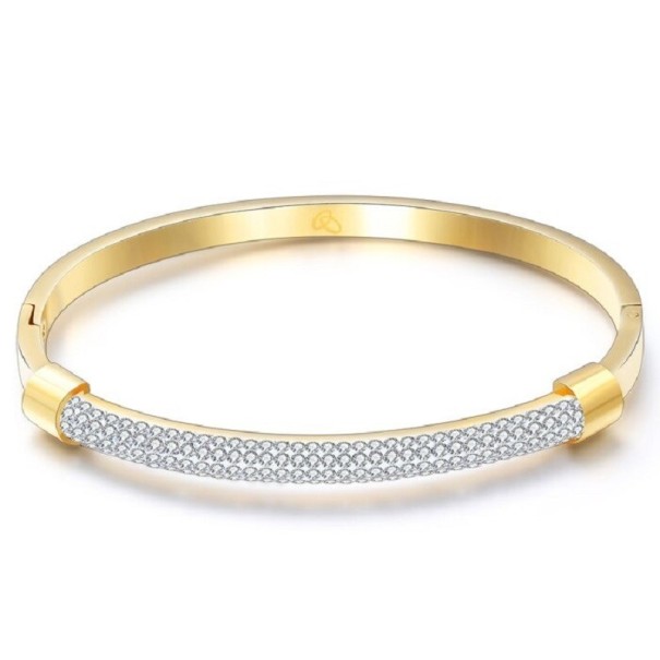 Solid armband för kvinnor H387 guld