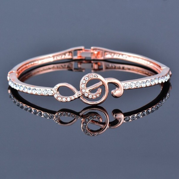 Solid armband för kvinnor H523 gammelrosa 6