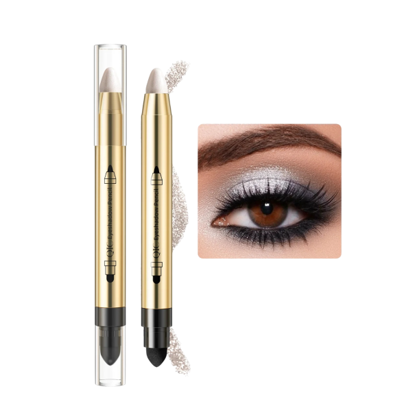 Sombra cremosa cintilante Sombra cremosa em bastão com aplicador Lápis ultra pigmentado para os olhos À prova de água V249 branco