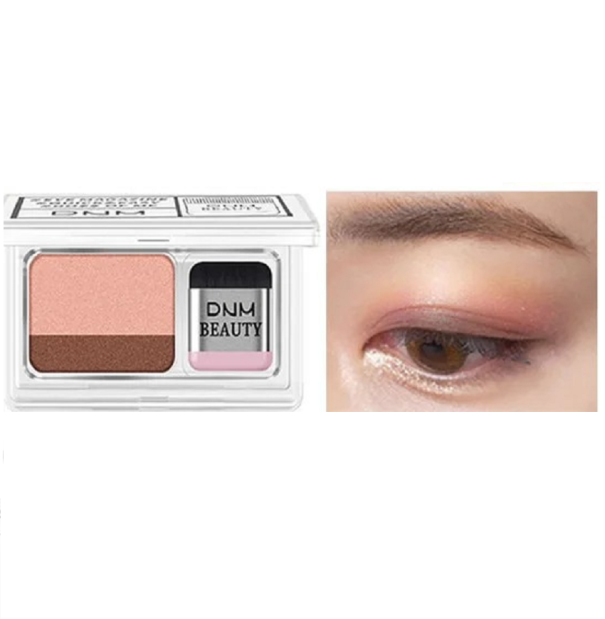Sombra de ojos bicolor con pincel Colores brillantes Pack de viaje Resistente al agua 3