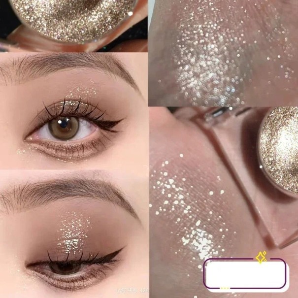 Sombra de ojos brillante resistente al agua Sombra de ojos perlada de larga duración 4