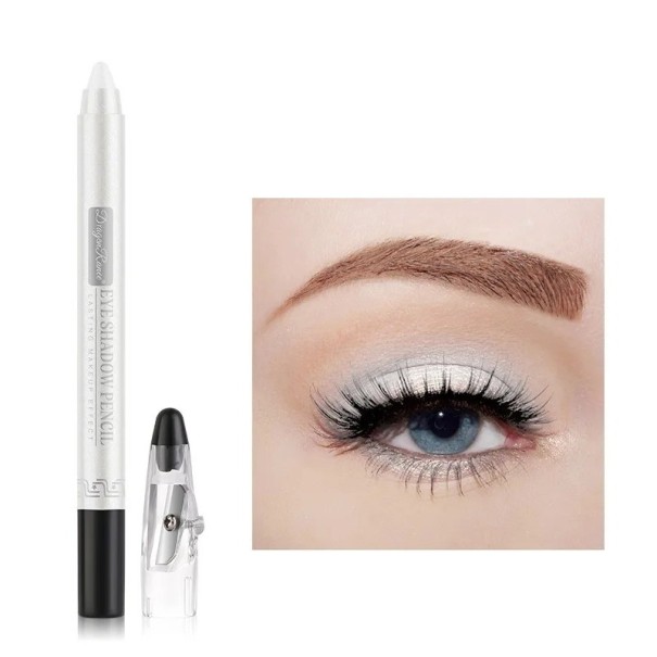 Sombra de ojos en crema brillante en lápiz con sacapuntas Sombra de ojos en crema blanco