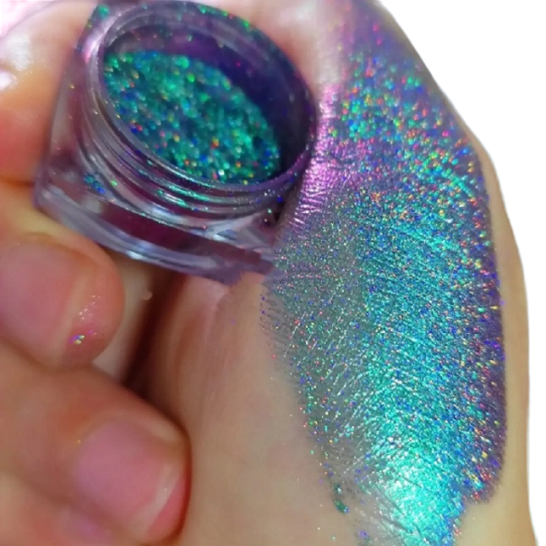 Sombra de ojos pigmentada cromada brillante Envase compacto 1
