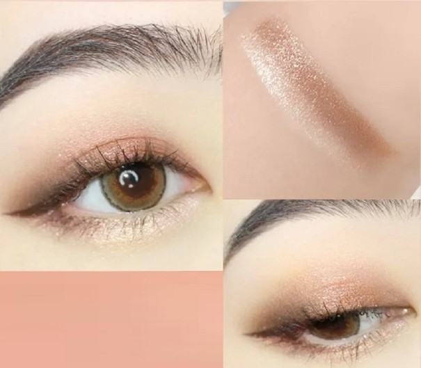 Sombra en crema con brillo de dos tonos Sombra en crema en barra Lápiz de maquillaje de ojos en crema Resistente al agua 6