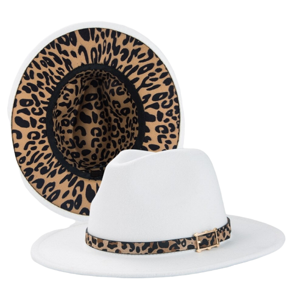 Sombrero con cinturón blanco