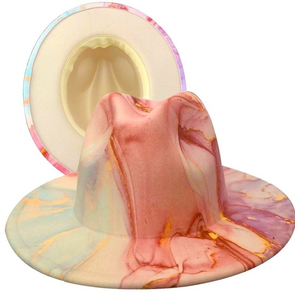 Sombrero con estampado de mármol 3