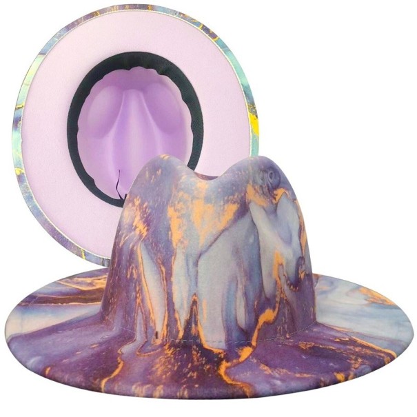 Sombrero con estampado de mármol 5