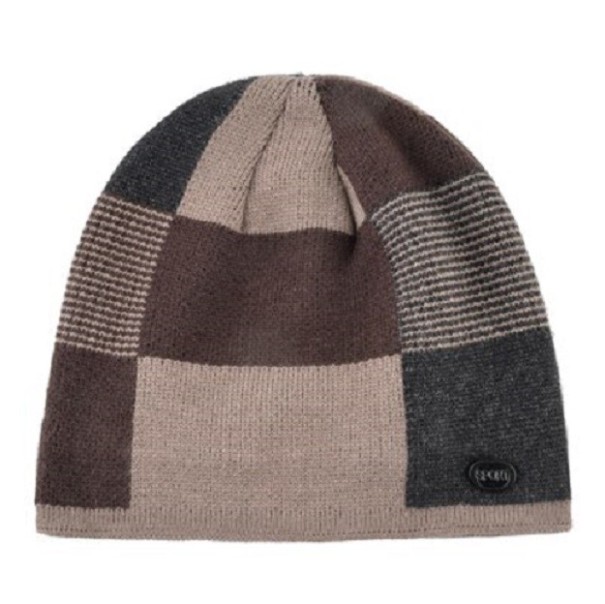 Sombrero de hombre con estampado de cuadros marrón Sombrero de hombre con estampado de cuadros marrón