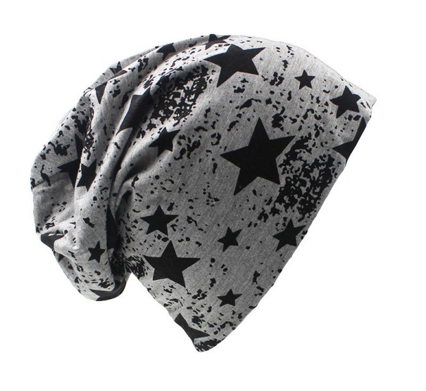 Sombrero de hombre con estrellas J2929 gris claro