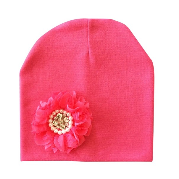 Sombrero de niña con flor rosa oscuro Sombrero de niña con flor rosa oscuro