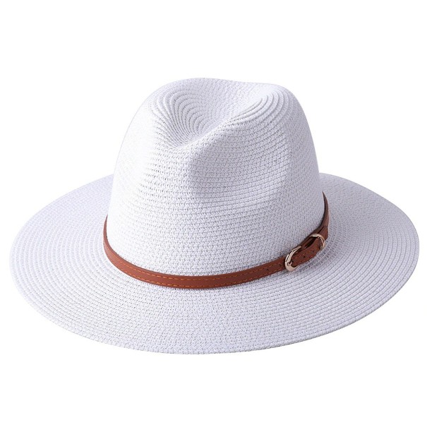 Sombrero de paja con cinturón blanco