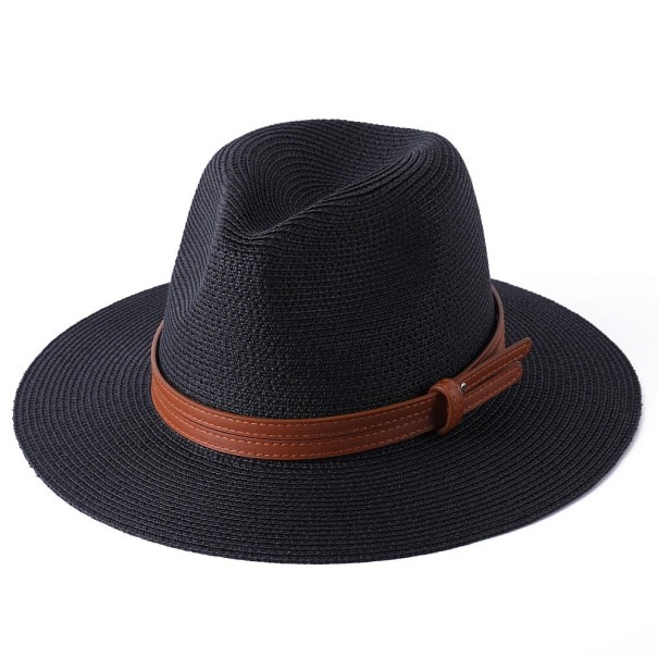 Sombrero de paja con doble tira negro