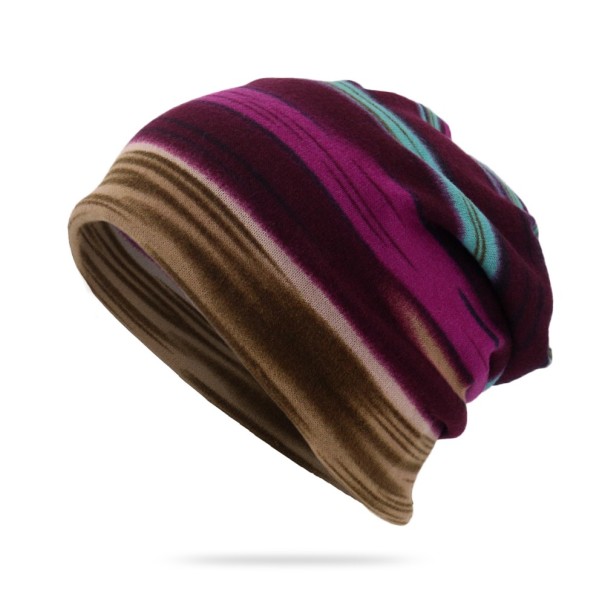 Sombrero de rayas para hombre J2612 morado