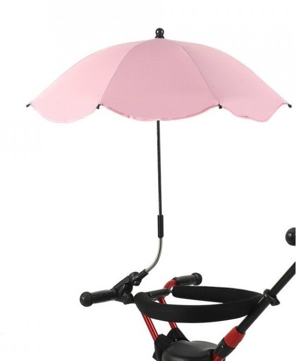 Sombrinha para carrinho de bebé rosa