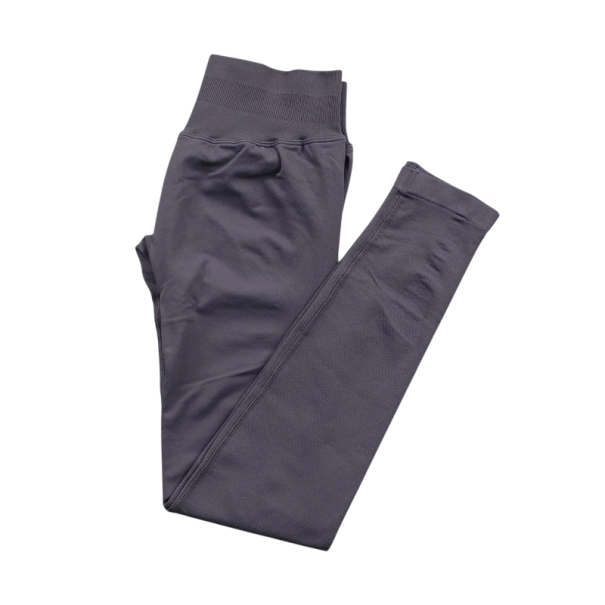 Sømløse yogaleggings med lav talje til kvinder, strækbare sportsbukser til fitnesscentret, tætsiddende elastiske fitnessleggings grå XS