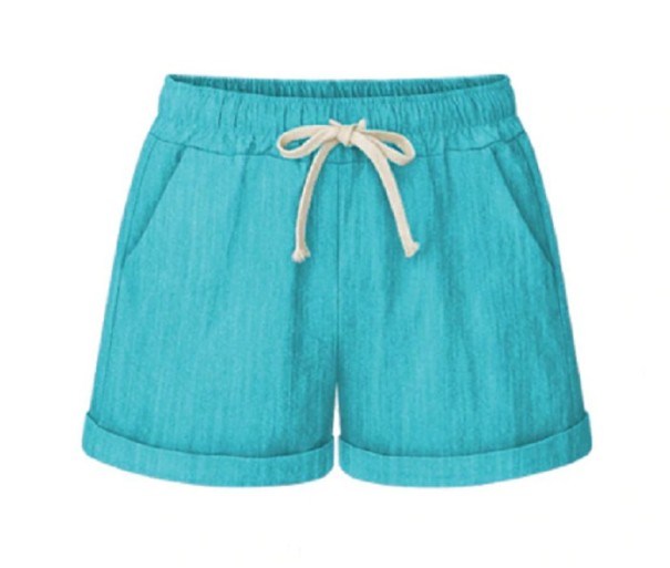 Sommarshorts för kvinnor turkos XXL