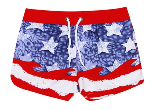 Sommarshorts för par - amerikansk flagga M Dam