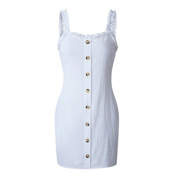 Sommer-Minikleid für Damen A729 weiß S