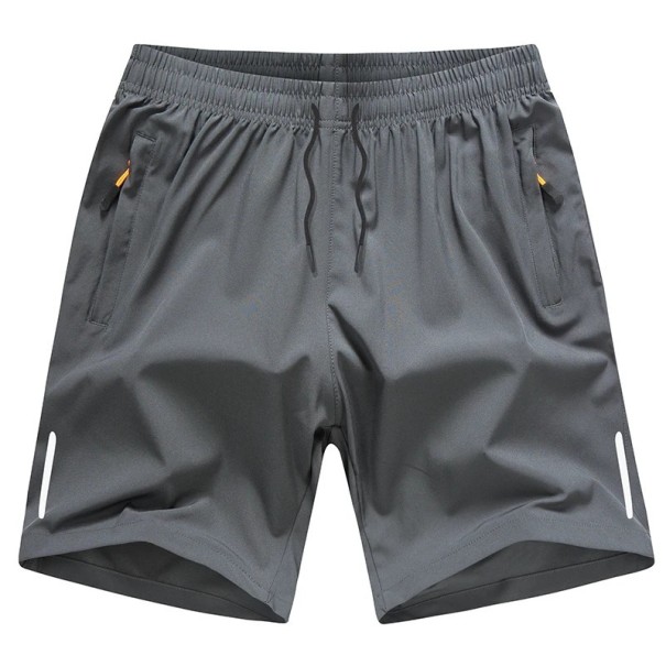 Sommer-Sportshorts für Herren für das Übungstraining Atmungsaktive Shorts mit elastischer Taille und Taschen Bequeme Fitness-Shorts für den Sommer grau 4XL