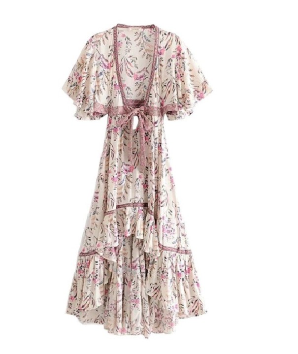 Sommerkleid mit weiten Ärmeln L