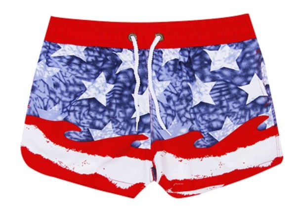 Sommershorts für Paare – amerikanische Flagge XS Frauen