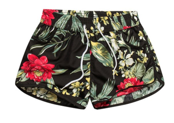 Sommershorts für Paare mit Blumen M Frauen