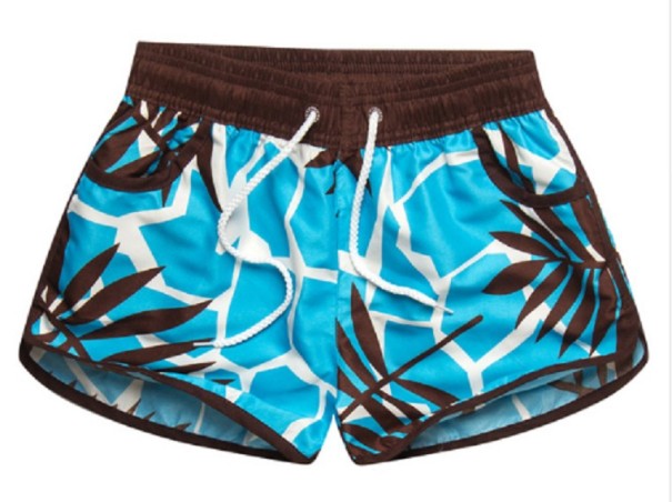 Sommershorts til par med palmeblade M Dame