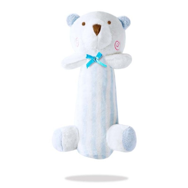 Sonajero de peluche azul claro