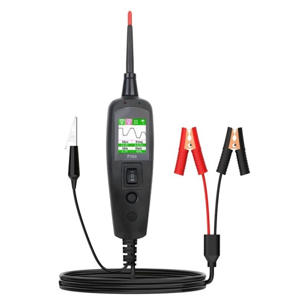 Sonda de prueba de voltaje y resistencia de 12 V y 24 V para diagnóstico de coche, material ABS, para prueba de batería, circuito de encendido 1