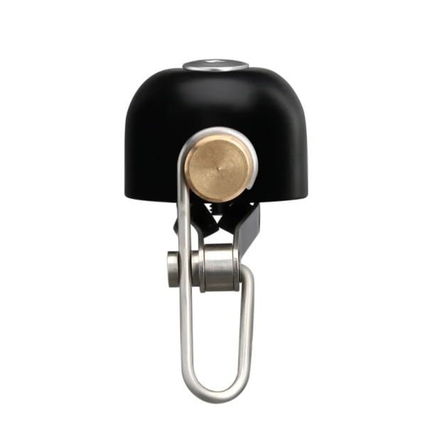 Sonerie retro pentru bicicletă din oțel inoxidabil 6×2,2 cm Sonerie clasică pentru ghidon Ton clar și puternic Design elegant Accesorii negru