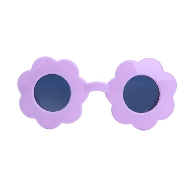 Sonnenbrille für eine Puppe in Form einer Blume lila