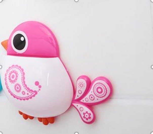 Soporte de pared con forma de pájaro rosa