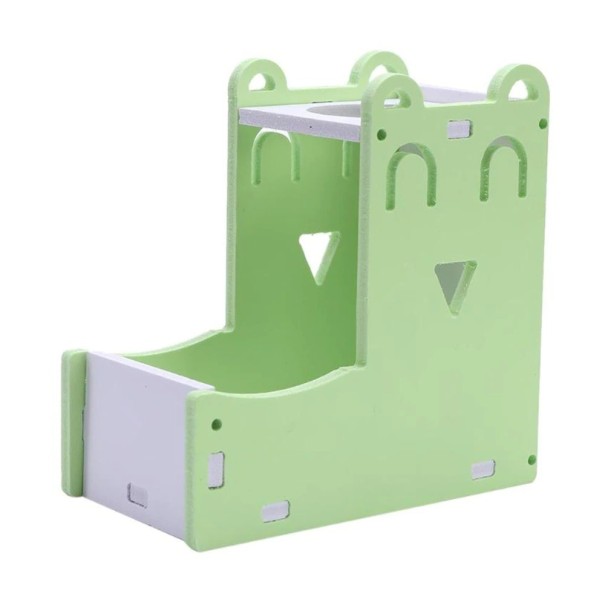 Soporte para bebedero y comida para roedores verde