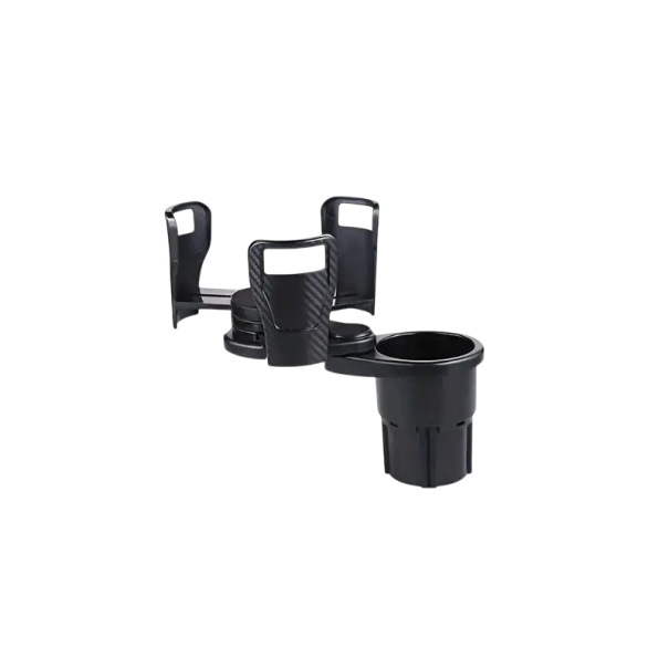 Soporte para bebidas de coche Adaptador multifuncional ajustable Soporte negro para vasos Botellas y objetos pequeños 1