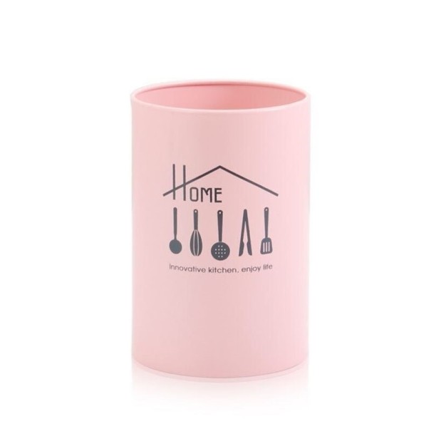 Soporte para cubiertos de acero inoxidable rosa