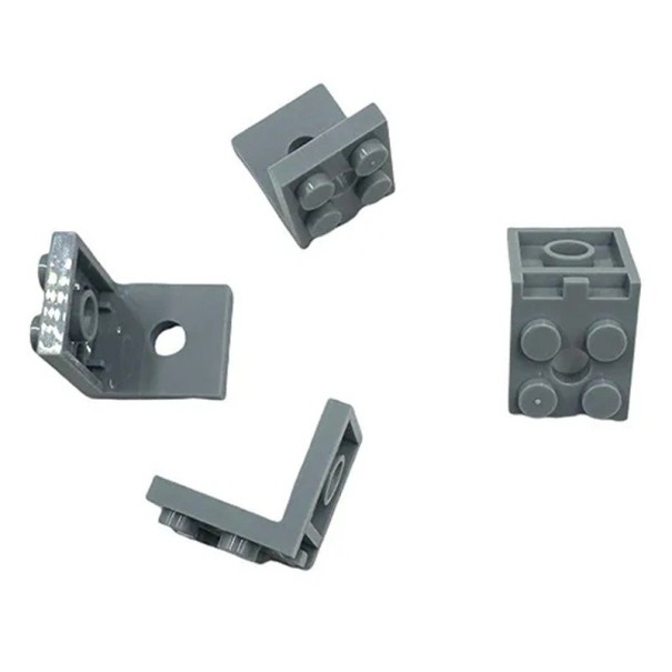 Soporte para figuras de bloques de construcción 15 piezas Soporte para minifiguras con fijación de placa base Organización de colecciones Soporte de exhibición gris