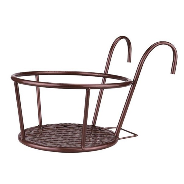 Soporte para flores colgantes marrón