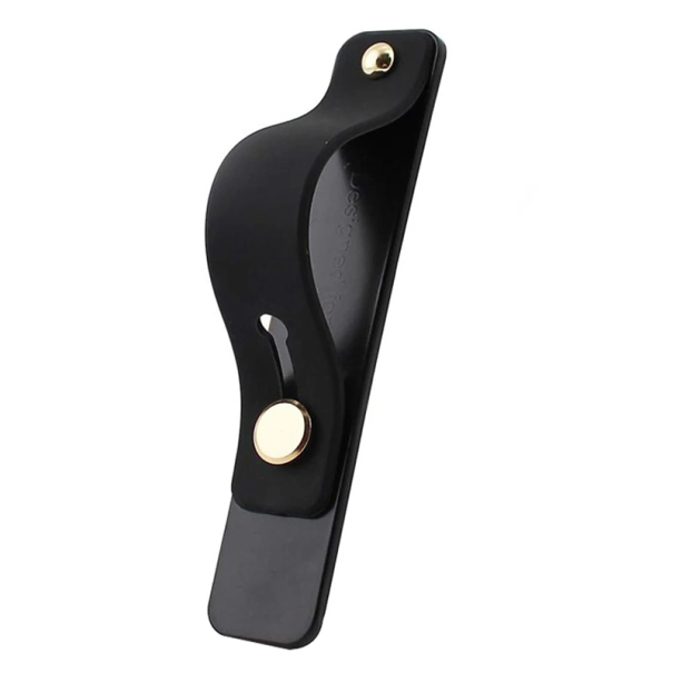 Soporte para teléfono autoadhesivo con correa elástica Soporte universal para la carcasa trasera del teléfono Sujeción cómoda Accesorios móviles negro