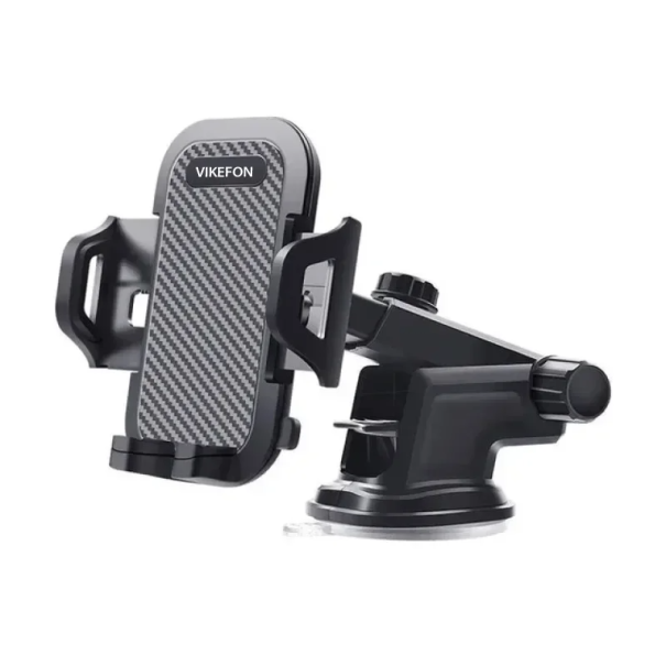 Soporte para teléfono móvil de coche con ventosa, brazo telescópico de 12,2-23,7 cm, articulación giratoria de 360°, ángulo ajustable para salpicadero 1