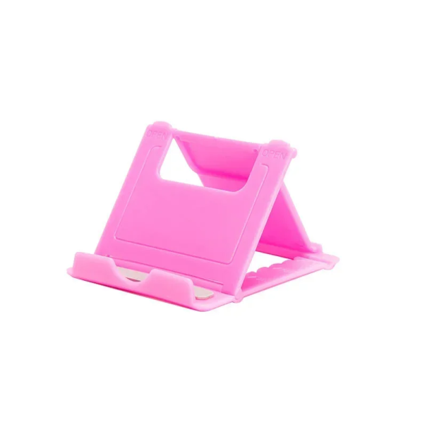 Soporte plegable de escritorio para teléfono móvil, 8,2 x 7 cm, ángulo ajustable, compacto, para escritorio, hogar y oficina. rosa
